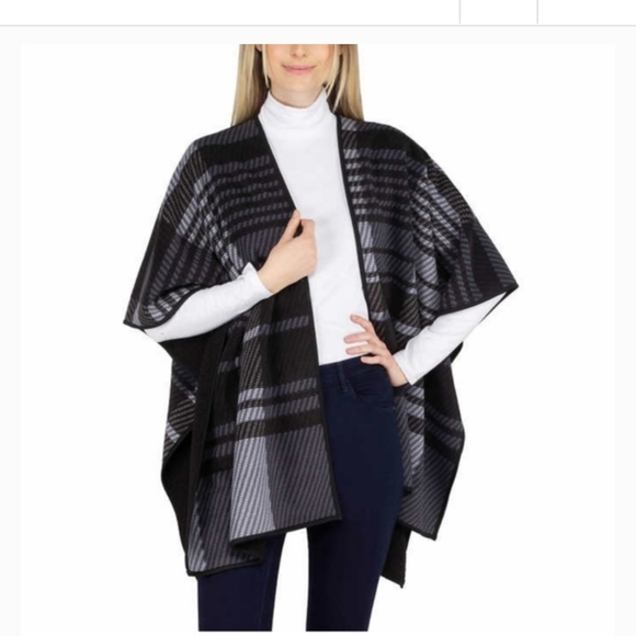 Ike Behar Tops - Ike Behar Ladies' Reversible Wrap shawl High Pile Fleece